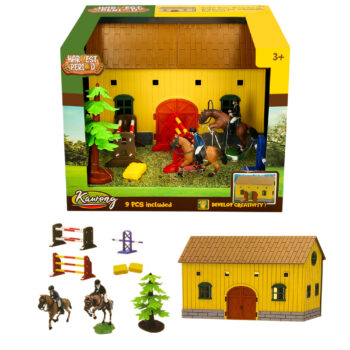 Harvest Period Equestrian Barn & Riding Playset