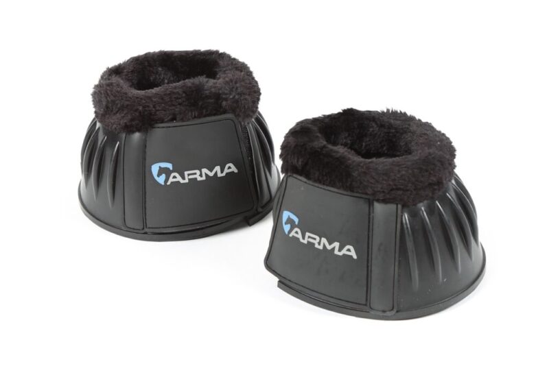 Shires ARMA Fleece Over Reach Boots Black