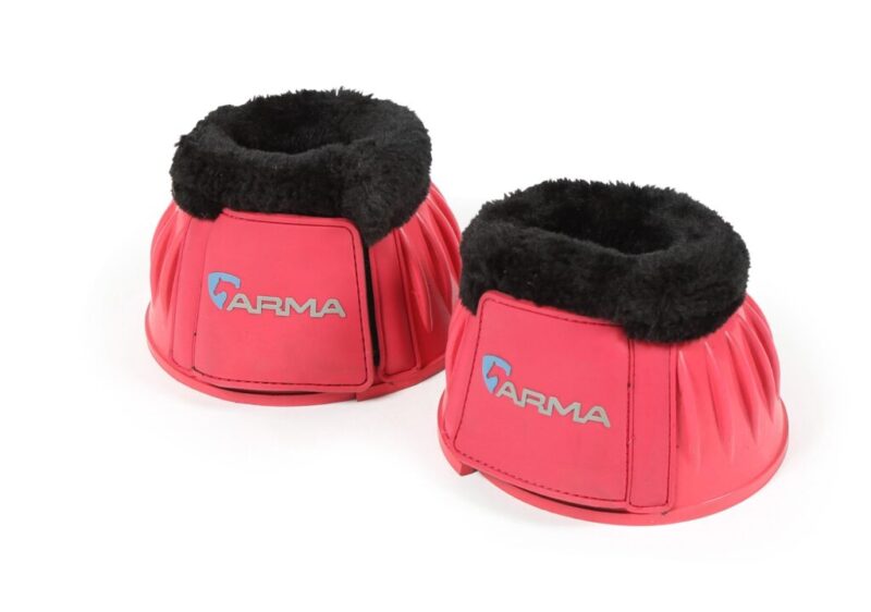 Shires ARMA Fleece Over Reach Boots Pink