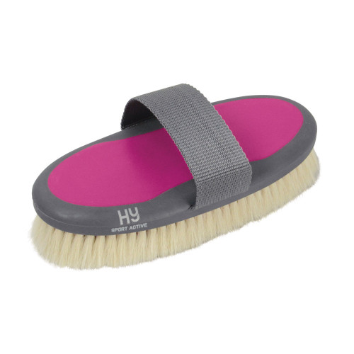 HySport Active Goat Hair Body Brush Cobolt Pink
