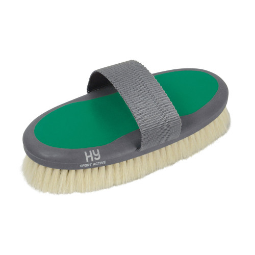 HySport Active Goat Hair Body Brush Emerald Green