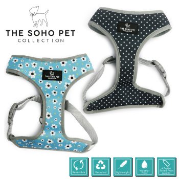 The Soho Pet Collection Daisy/Polka Patterned Harness