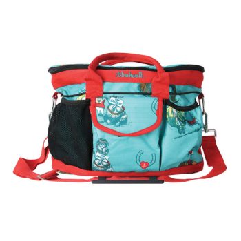 Hy Equestrian Thelwell Collection The Greatest Grooming Bag – Turquoise/Red