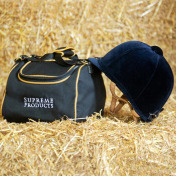 Supreme Products Pro Groom Riding Hat Bag – Black/Gold – One Size