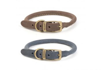 Ancol Leather Timberwolf Round Collar