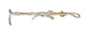 Shires Gold Crop With Fox Stock Pin SH18 (5.5cm)