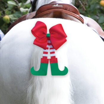 Equetech Elf Horse Tail Bow – Red/White