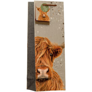 Highland Cow Bottle Bag