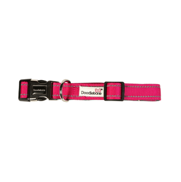 DoodleBone Padded Collar Fuchsia