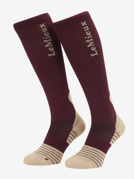 LeMieux Performance Sock Burgundy