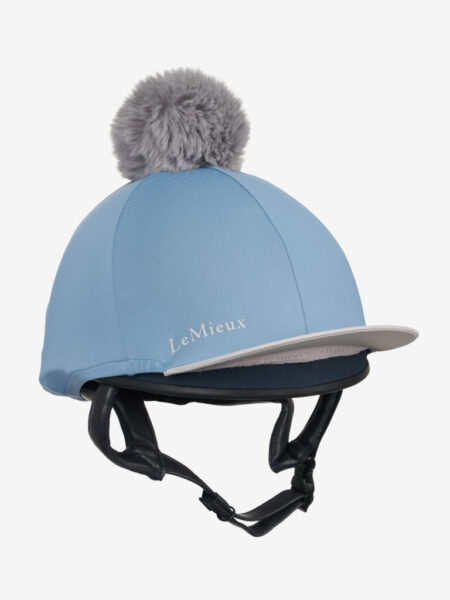 LeMieux Ice Blue Pom Hat Silk Ice Blue