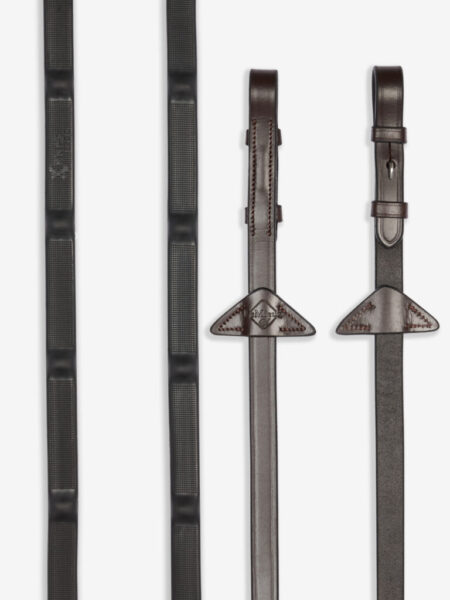 LeMieux Ergo Rubber Grip Reins Havana