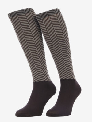 LeMieux Heritage Footsie Socks Herringbone
