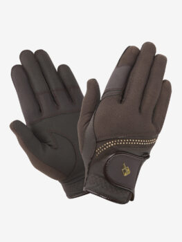 LeMieux Crystal Gloves Espresso