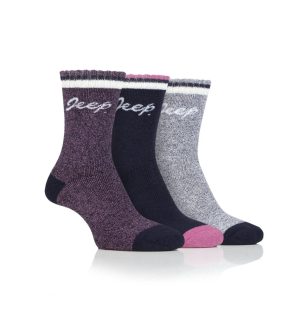 Jeep Ladies Twist Socks - 3pk