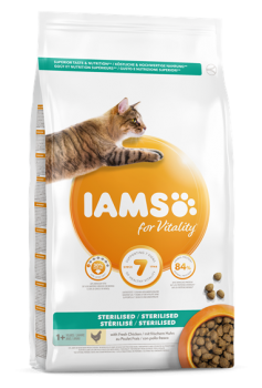 Iams Vitality Adult Cat Food Light Chicken 2Kg