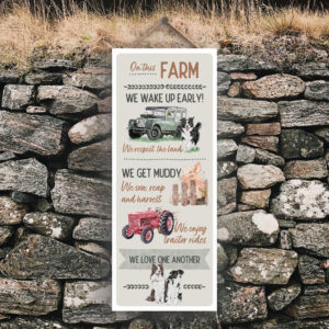 On This Farm Hanging Sign