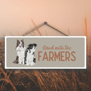 Stand With the Farmers Hanging Sign