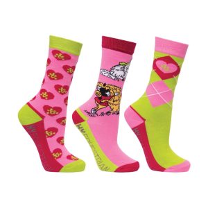Hy Equestrian Thelwell Collection Hugs Socks Pk3