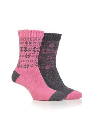 Jeep Ladies Wool Blend Boot Sock 2pk
