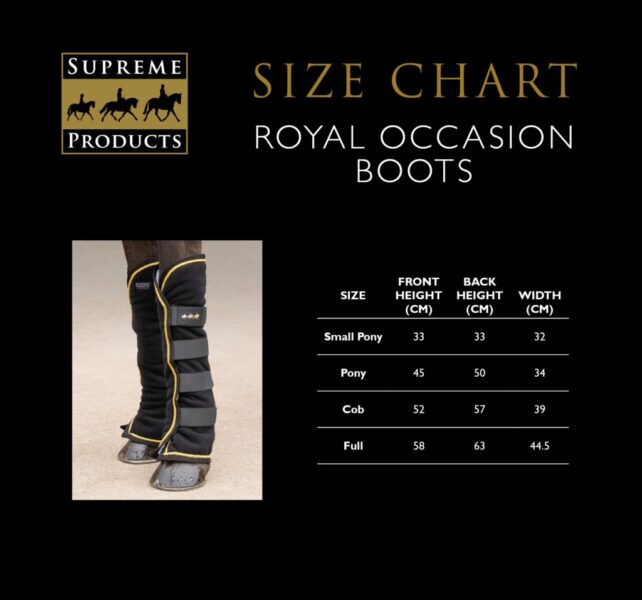 Supreme Products Occasion Boots Size Guide