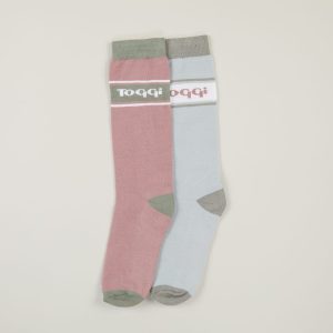 Toggi Eco Icon 2 Pack Socks Pink/Silver