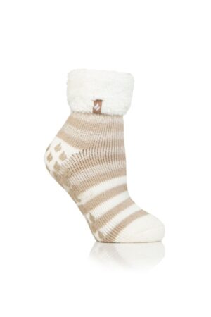 Heat Holders Aberfeldy Ladies Stripe Lounge Socks - 2.3 Tog