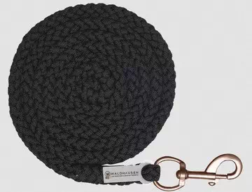 Leads Rope Rose Shine Black Plain