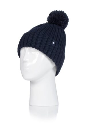 Heat Holders Arden Ladies Ribbed Pom Pom Hat