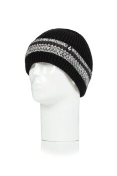 Heat Holders Arran Mens Turnover Stripe Cuff Hat