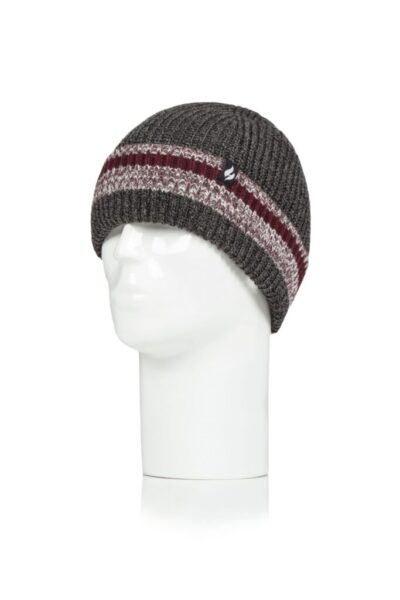 Heat Holders Arran Mens Turnover Stripe Cuff Hat