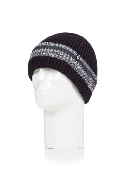 Heat Holders Arran Mens Turnover Stripe Cuff Hat