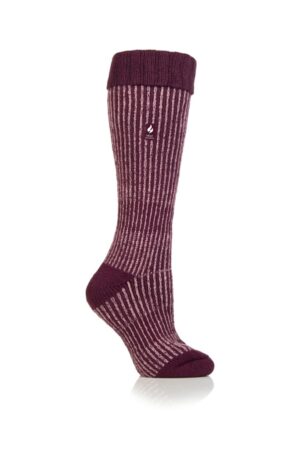 Heat Holders Begonia Ladies Ribbed Cuff Boot Socks - 2.3 Tog