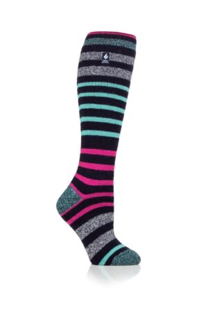 Heat Holders Broughton Ladies Multi Stripe Lite Long Socks - 1.6 Tog