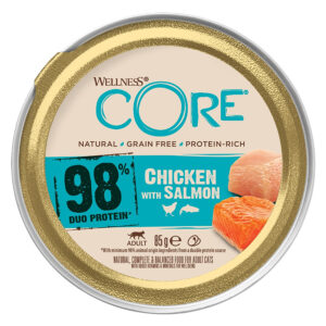 Wellness CORE Cat Wet Adult 98% Duo Protein Chicken with Salmon 85g