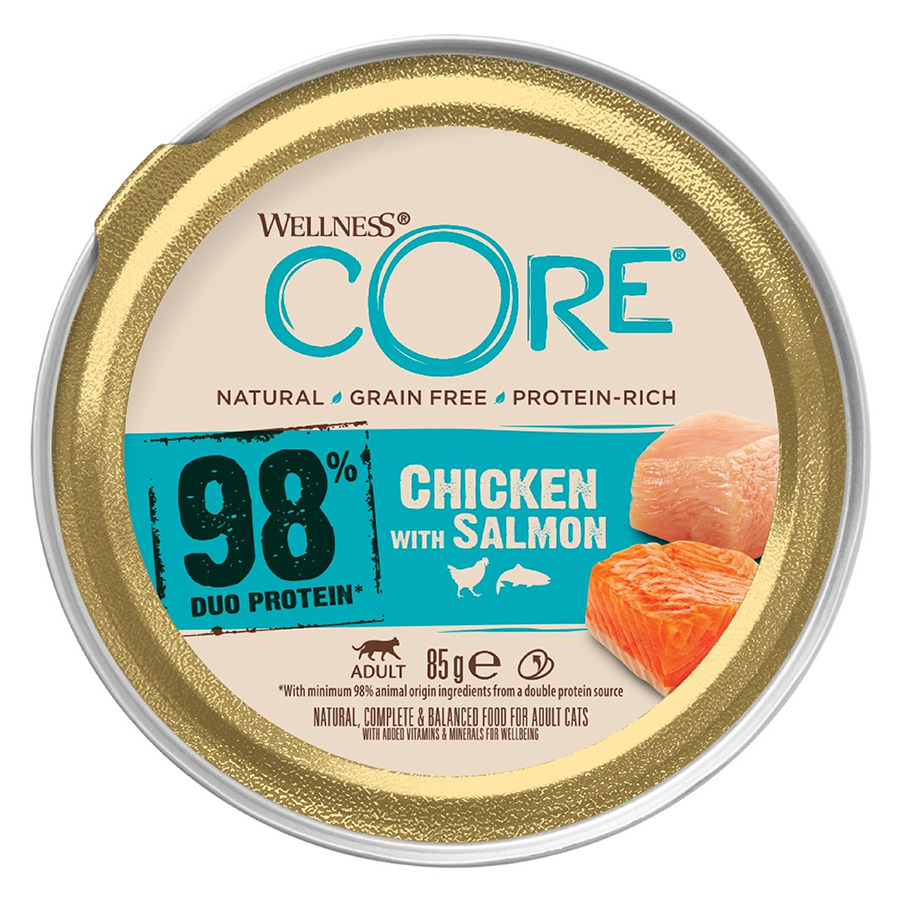 Wellness CORE Cat Wet Adult 98% Duo Protein Chicken with Salmon 85g