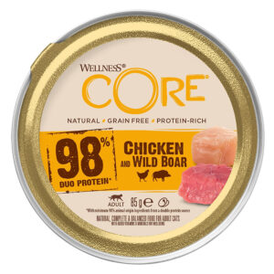 Wellness CORE Cat Wet Adult 98% Duo Protein Chicken & Wild Boar 85g