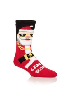 Heat Holders Cool Santa Mens Lite Christmas Socks – 1.6 Tog