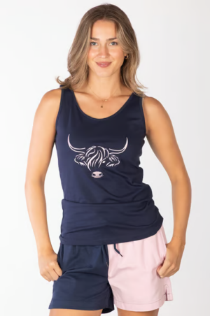 Rydale Ladies Cow Pattern Vest Top - Byland