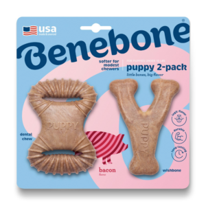 Benebone Puppy 2-Pack Dental Chew/Wishbone Bacon