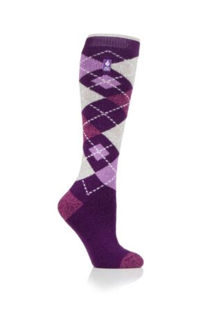Heat Holders Earlston Ladies Argyle Lite Long Socks - 1.6 Tog