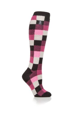 Heat Holders Eglin Ladies Checked Long Socks - 2.3 Tog