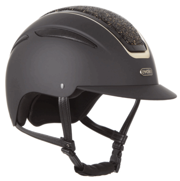 Evoke Callisto Riding Hat Black/Gold