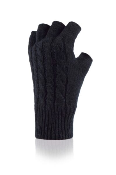 Heat Holders Ayla Ladies Cable Knit Fingerless Gloves