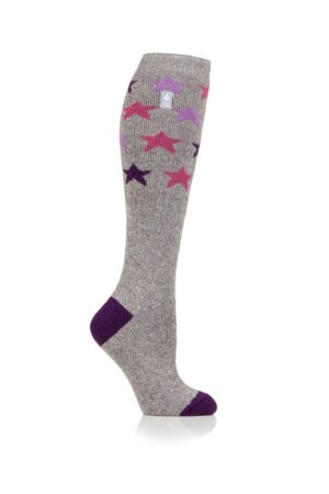 Heat Holders Hartland Ladies Stars Lite Long Socks - 1.6 Tog