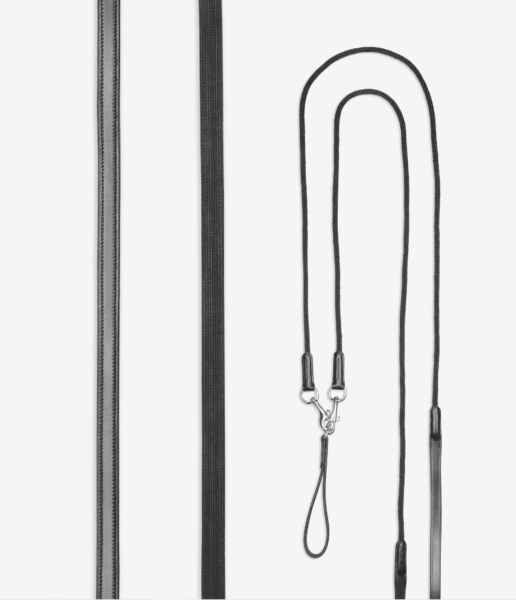 LeMieux Leather Draw Reins Black