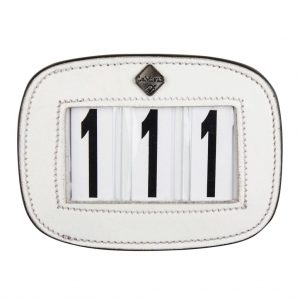 LeMieux Saddle Number Holder Square White Plain
