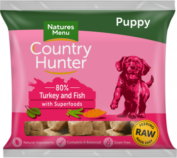 Country Hunter Raw Puppy Nuggets – Turkey & White Fish