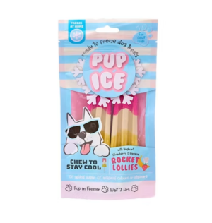 Pup Ice Rocket Lollies Stawberry & Banana 2Pk