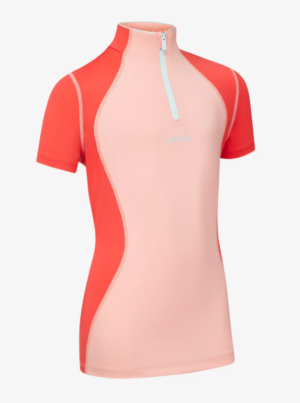 LeMieux Harlow Young Rider Short Sleeve Base Layer Coral Crush